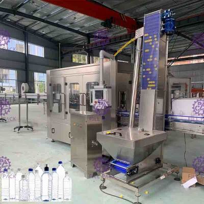 Máy chiết rót nước khoáng 3 trong 1 Monoblock Máy súc rửa chai nhựa 10000BPH