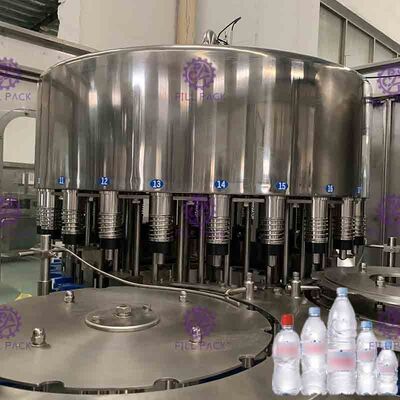 Máy chiết rót nước khoáng 3 trong 1 Monoblock Máy súc rửa chai nhựa 10000BPH