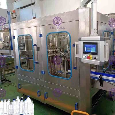Máy rót nước tự động 3 trong 1 đóng chai PLC Màn hình cảm ứng 12 đầu