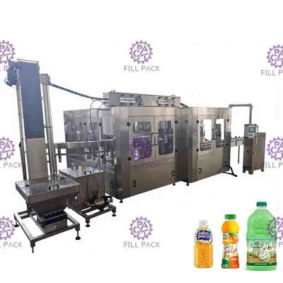 Máy chiết rót nước nóng tự động 3 trong 1 cho chai PET / thủy tinh