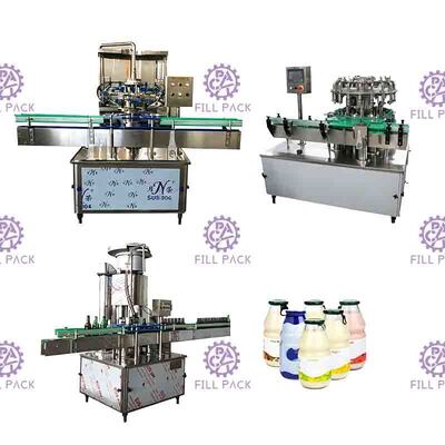 Máy chiết rót nước giải khát nước ép trái cây 1500BPH 0-2L cho chai thủy tinh nắp vòng kéo