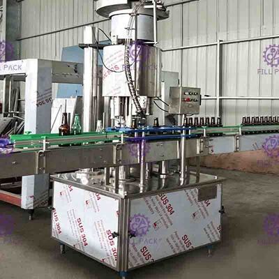 Máy chiết rót nước giải khát nước ép trái cây 1500BPH 0-2L cho chai thủy tinh nắp vòng kéo