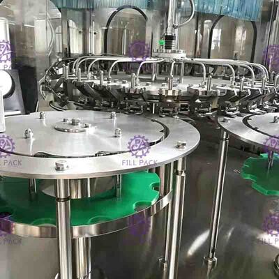 Máy chiết rót nước ép tự động 4 trong 1 Chai PET Monoblock Bột giấy Hạt trái cây