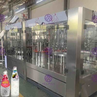 Máy đóng nắp chiết rót nước ép trái cây tự động 3 trong 1 Monoblock Granule Beverage