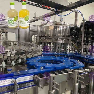 Điều khiển màn hình cảm ứng Filler nước ép trái cây hoàn toàn tự động 8000BPH Metal Caps