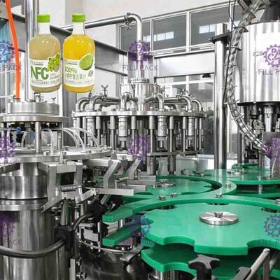 Bộ phận tiếp xúc SUS316 Máy chiết rót nước trái cây thích hợp cho việc thay đổi kích thước chai khác nhau
