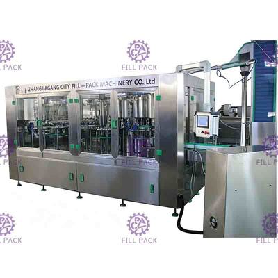 Máy đóng gói chai nước ép xoài 10000BPH 330ml 4 vị trí phun
