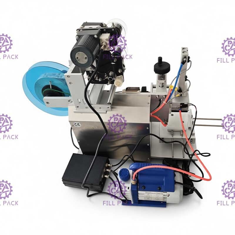 Máy dán nhãn dán nhãn dán chai 1800BPH bán tự động cho chai vuông 3 mặt