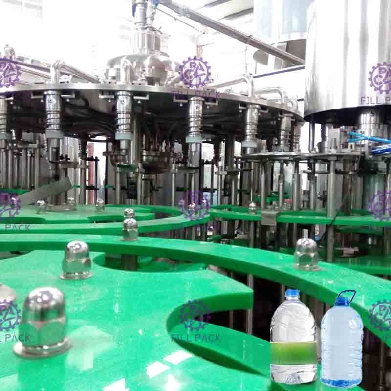Chai nhựa nước khoáng 3L / 5L / 10L 2 trong 1 Máy giặt Filler Capper Thiết bị / Nhà máy / Máy / Hệ thống / Dây chuyền