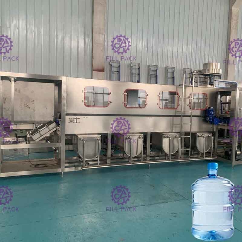 Máy rót nước 2 dòng 5 gallon / Nhà máy 300 BPH cho nước nhỏ