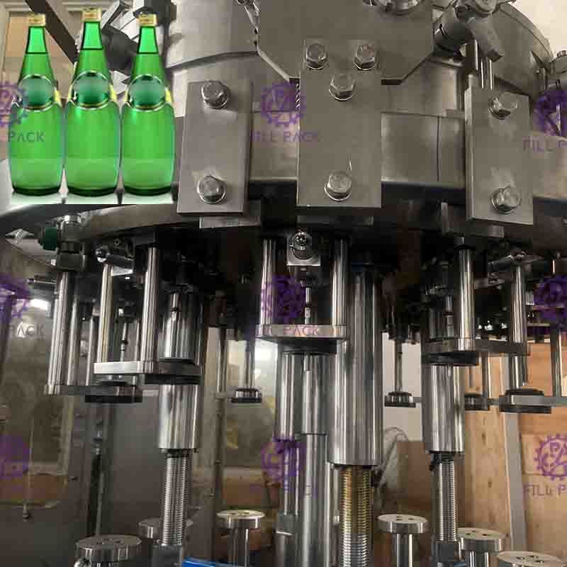 40 Thủ trưởng Bottle Filling Machine Đối Glass Bottle áp suất âm