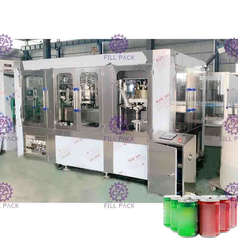 Vít Feeding Loại Cola / Soda có thể máy chiết / Control Canning Máy Plc
