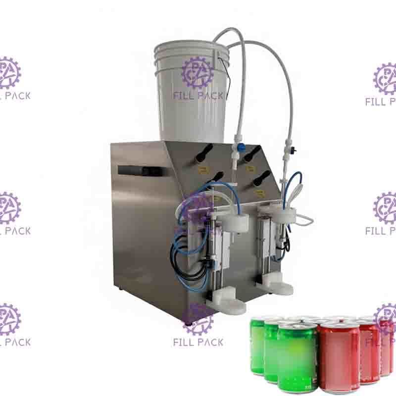 2 đầu có thể làm đầy Thiết bị máy có ga Bán tự động 330ML 90mm