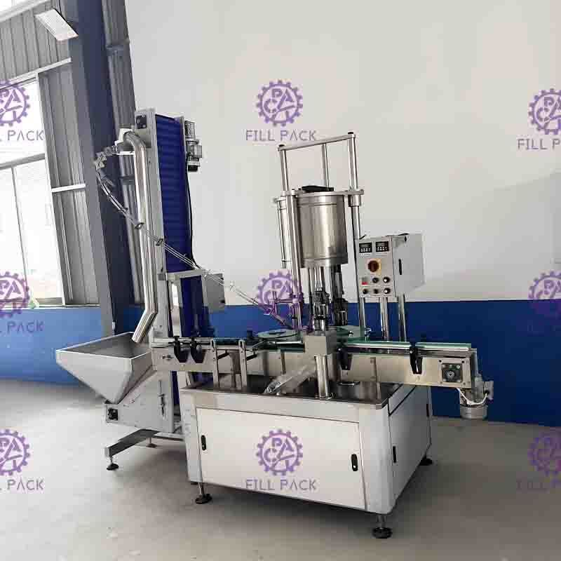 4 đầu tự động đóng nắp chai bằng nhựa PET