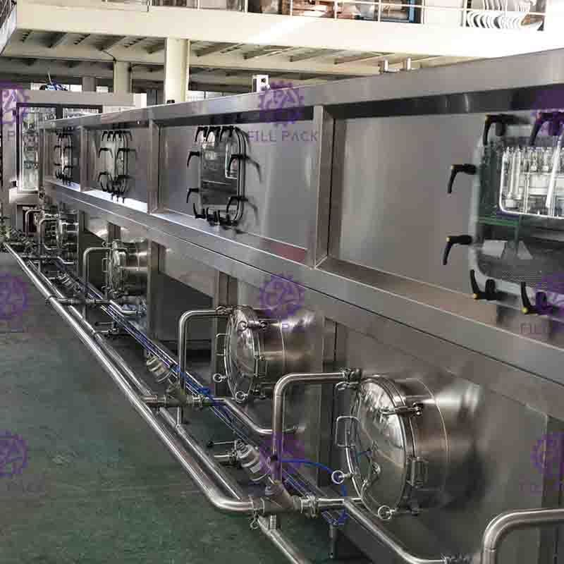 Kính đóng chai Máy Juice Làm lạnh 36 ℃ - 85 ℃ Đối Máy chiết rót nóng