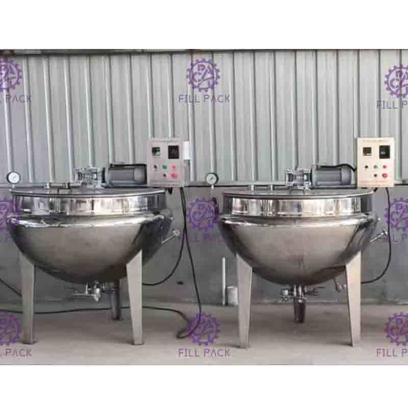 2000LPH Thiết bị chế biến đồ uống ba lớp với máy khuấy