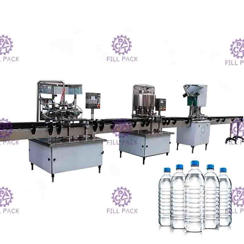 Máy đóng chai nước tinh khiết 2L tự động 2000BPH, Máy chiết rót nạp chai