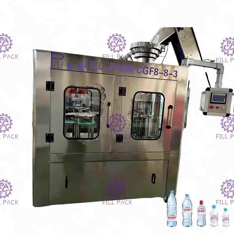 Thiết bị chiết rót nước chai nhỏ PET tự động 3 trong 1 / Monoblock Aspetic 2000ml