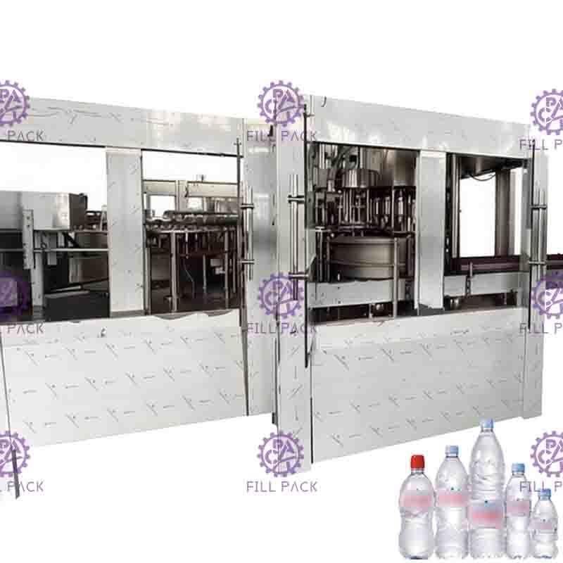 Polygon Nước uống tinh khiết Filling Machine Với Streamline Quay bánh xe và trọng lực thấp