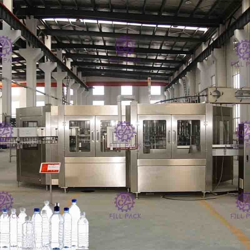 Công suất lớn Đóng chai 3 trong 1 Máy rót nước 60 đầu Quy trình chính xác