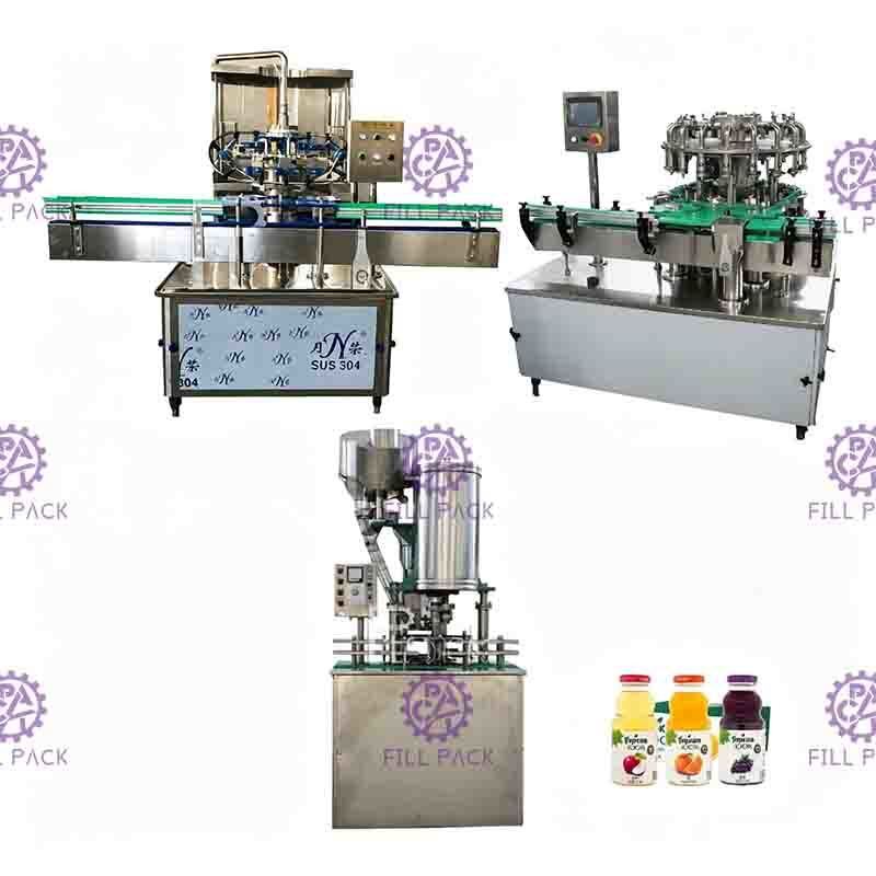 Chai thủy tinh 0-2L Nước ép trái cây tự động Nước giải khát Máy rót nóng Dây chuyền chiết rót