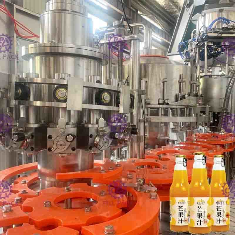 Máy đóng nắp chiết rót nước ép trái cây tự động 3 trong 1 Monoblock Granule Beverage