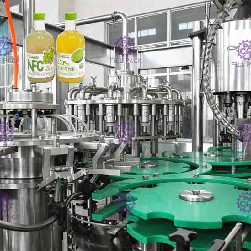 Bộ phận tiếp xúc SUS316 Máy chiết rót nước trái cây thích hợp cho việc thay đổi kích thước chai khác nhau